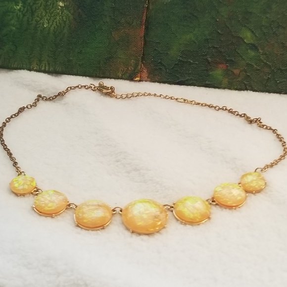 Jewelry - Vintage 1970's Citrine Necklace w Goldtone